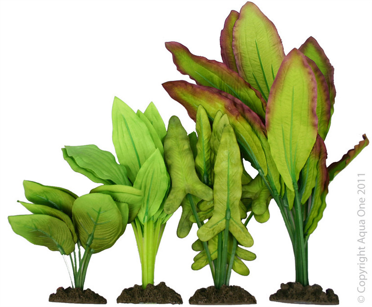Unpackaged Aqua One Silk Plant - 4pk Mix 5 | 24245