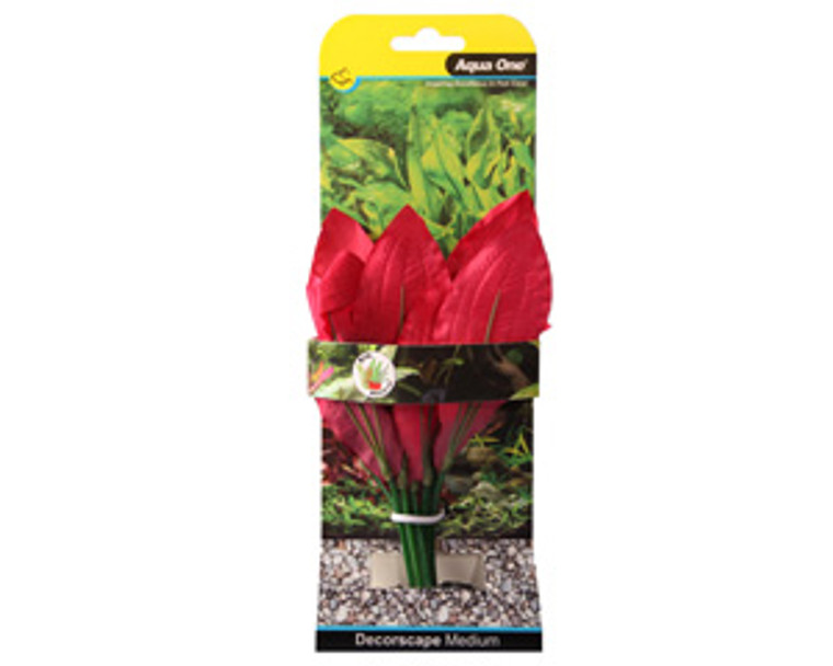 Aqua One Silk Plant - Amazon Red 20cm (Sp2001)