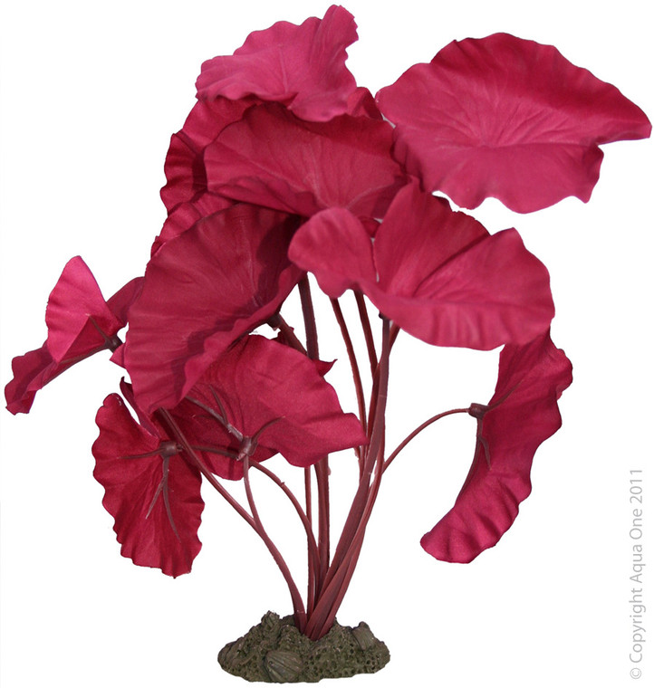 Aqua One Silk Plant - Tiger Lotus Red 20cm