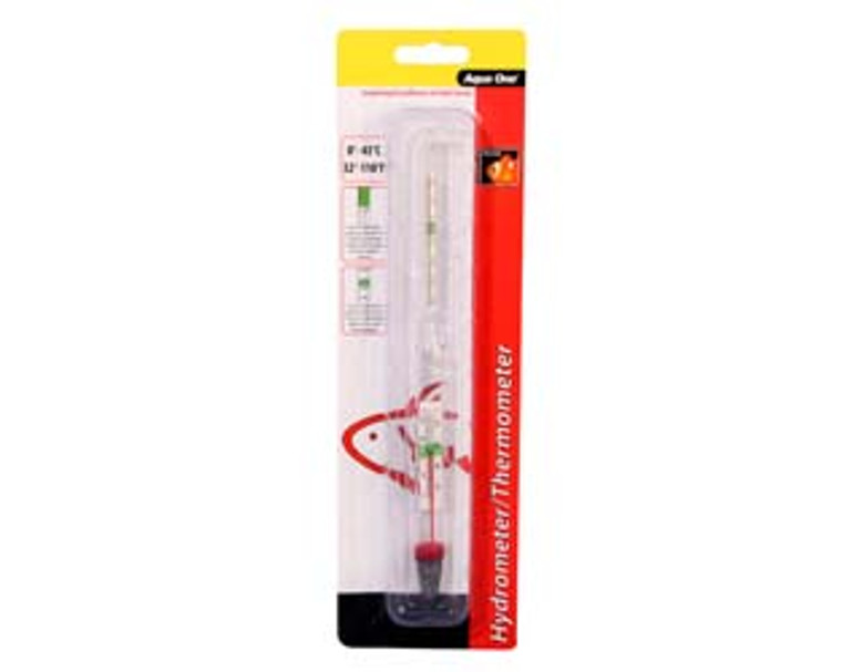 Aqua One Glass Hydrometer With Thermometer