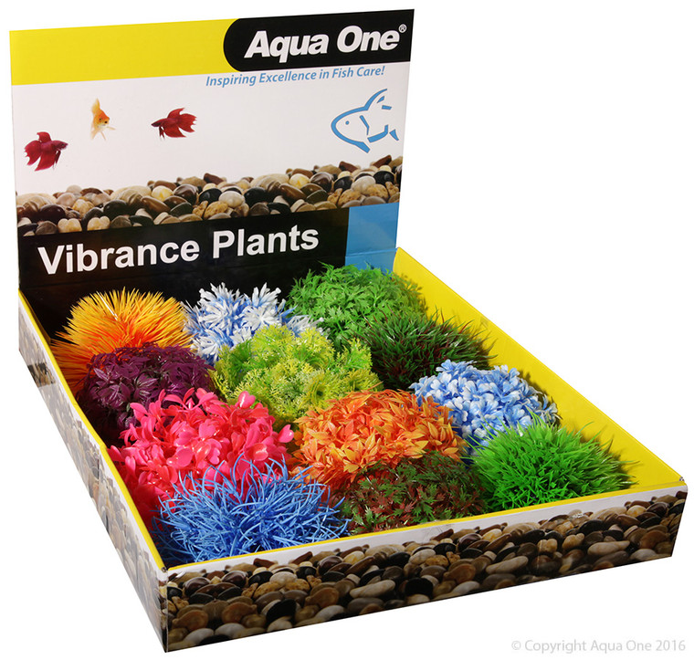 Aqua One Plastic Plant - Vibrance Assorted Plant Ball Mix