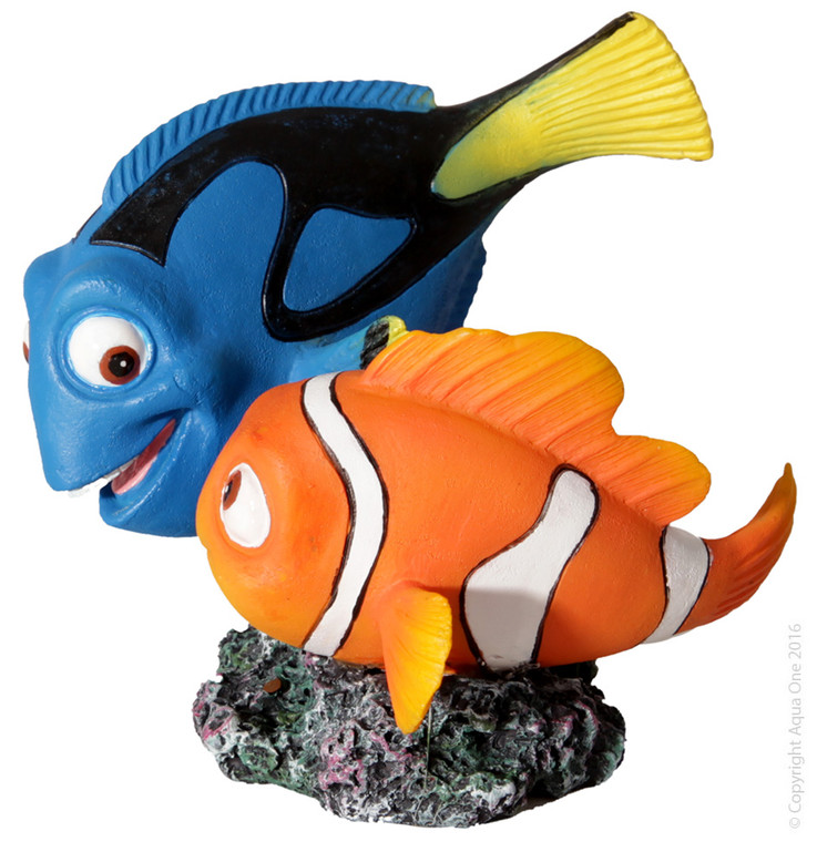 Aqua One Ornament - Blue Tang & Clownfish 10x9.5x9.8cm