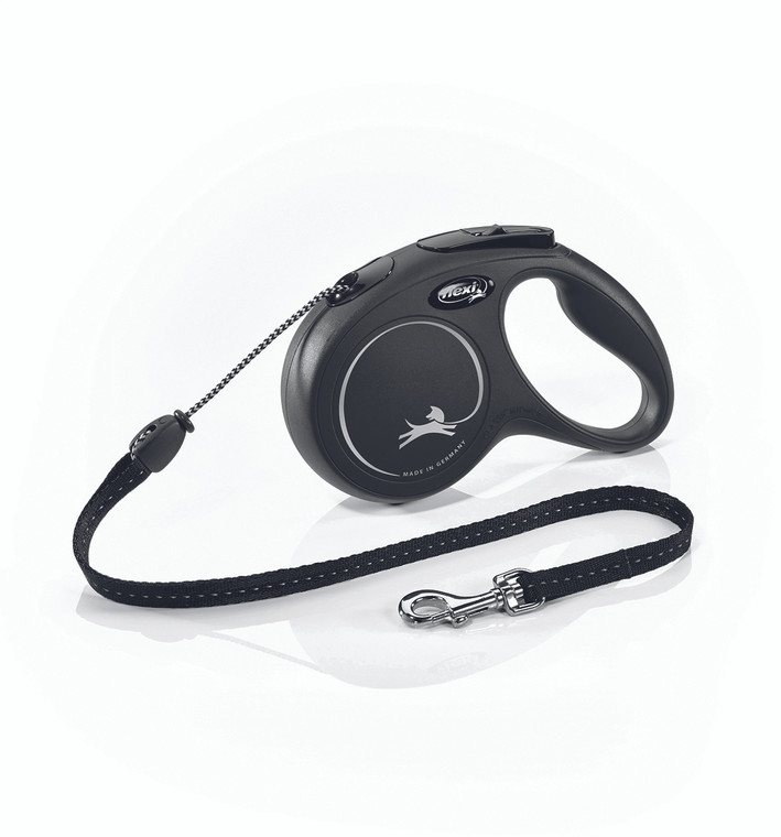 Flexi New Classic Cord 5m Black Retractable Leash - M