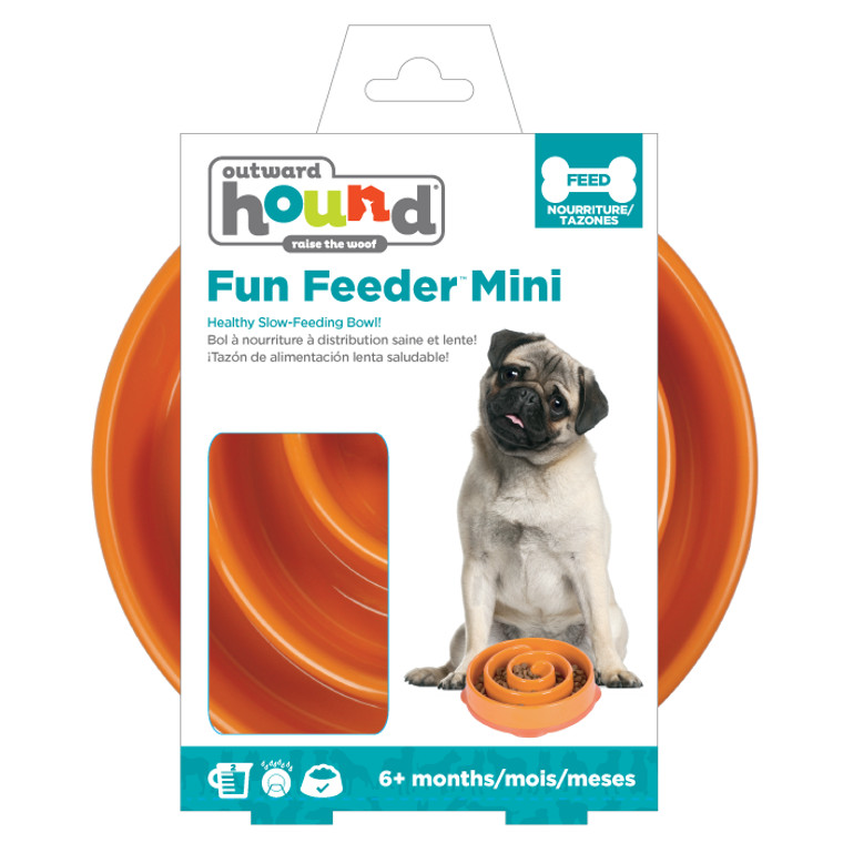 Outward Hound Fun Feeder Mini - Orange