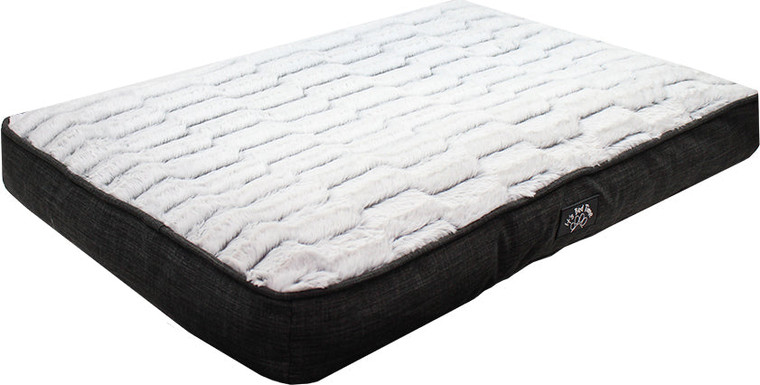 Bed Cushion Luxury Memory Foam Grey Plush Large 110x80cm