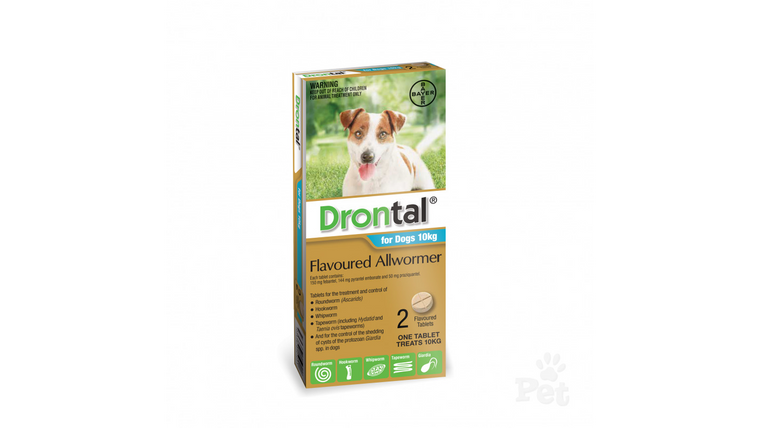 Drontal Allwormer Dog - 10kg X 2 Tablets