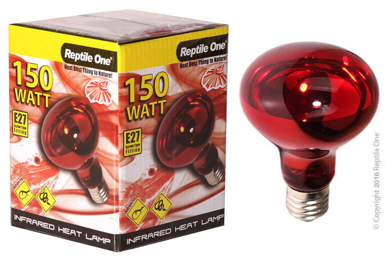 Reptile One Heat Lamp Infrared Medi Lamp 150w E27 Screw Fitting