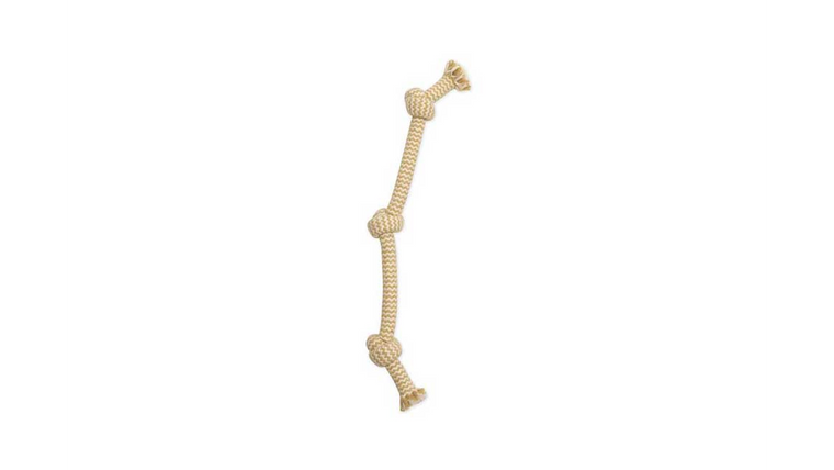 Mammoth Extra Peanut Butter 3 Knot Tug Rope - Small