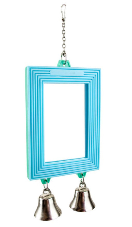 Avian Care Rectangle Mirror With Bell Bird Toy