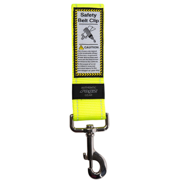 Rogz Safety Belt Clip Dayglow Yellow