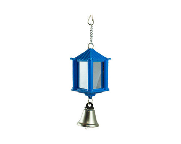 Lantern Mirror With Bell Bird Toy