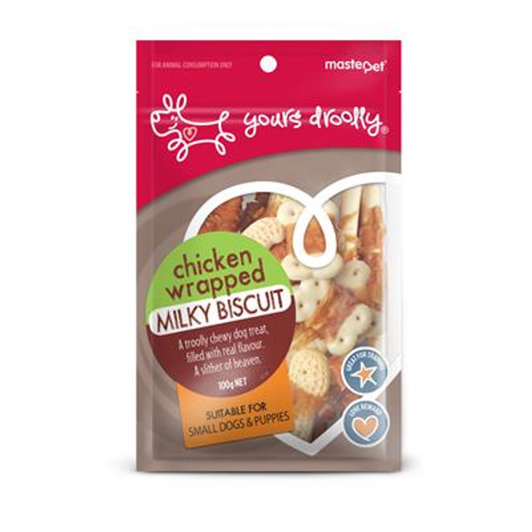 Yours Droolly Chicken Wrap MilkBiscuit 100g