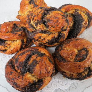 Homemade Danish with poppy seeds