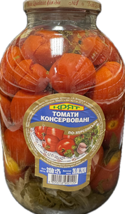 KRYAT Marinated Tomatoes  "Po-Khersonski", 3.15Kg.