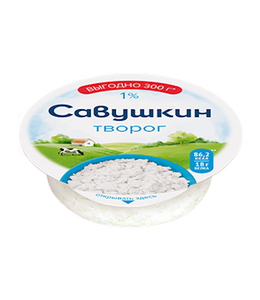 Savushkin, Farmer Cheese 1%  fat, 300g