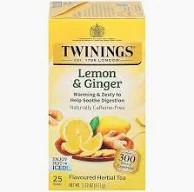 Twinings, Lemon & Ginger (20 Tea Bags)