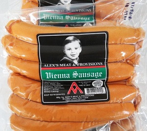 Vienna Sausage by Alex`s Meat $8.49/LB (0.75LB/Pack)