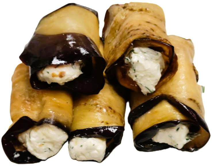 Stuffed Eggplant Rolls With Farmer Cheese  $8.99 ( Approx. 6 pc/LB $1.50 each)