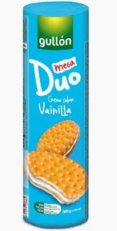 Gullon cookie Dueto w/vanilla filling