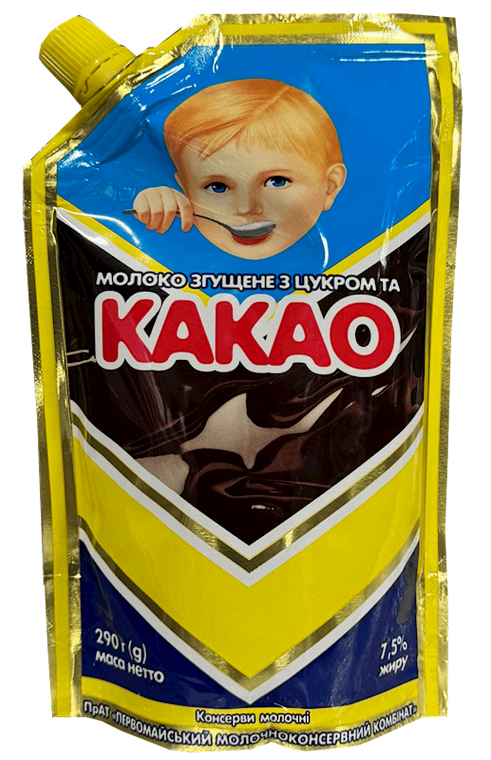 Condensed Milk With Cocoa Doypack, Ukraine, 290g