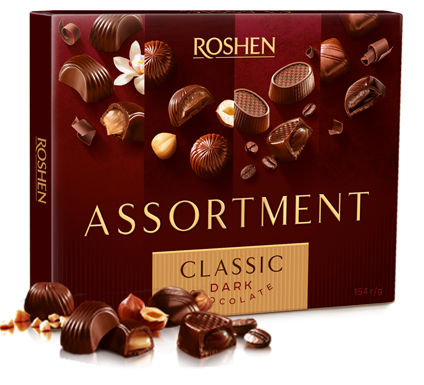 Dark Chocolate Candy Assortment Classic, Roshen