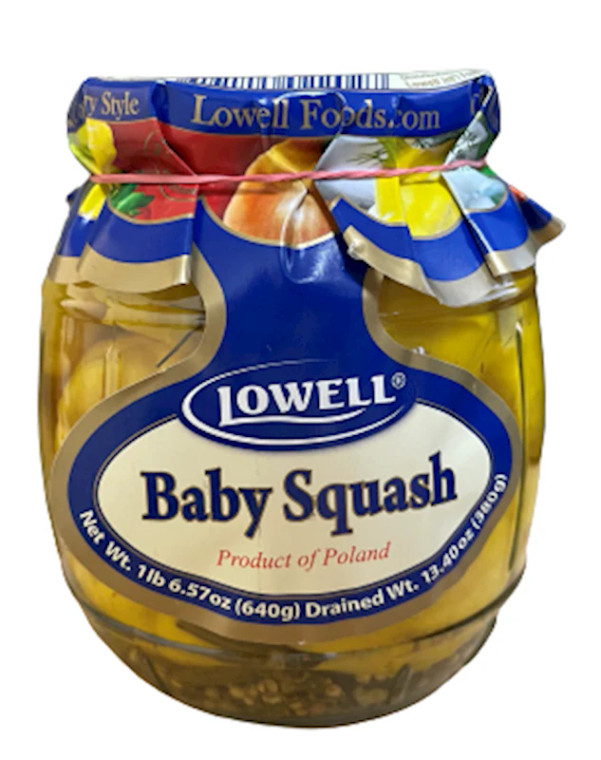 Lowell Patison (Baby Squash) Yellow, Marinated, 640ml