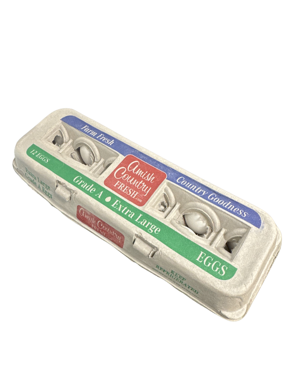 Amish Country White Eggs, Grade A (1 dozen)