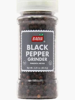 Black Pepper Grinder, Badia, 2.25 oz