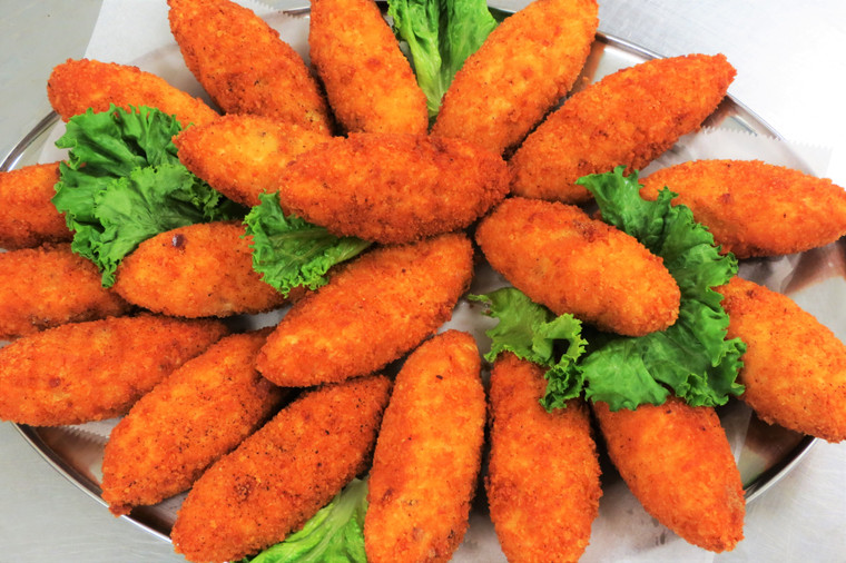 Fried Chicken Kotleti, Stuffed With Mushroom. $8.99 LB. (1 PC. approx.  0.35 LB. $3.15)