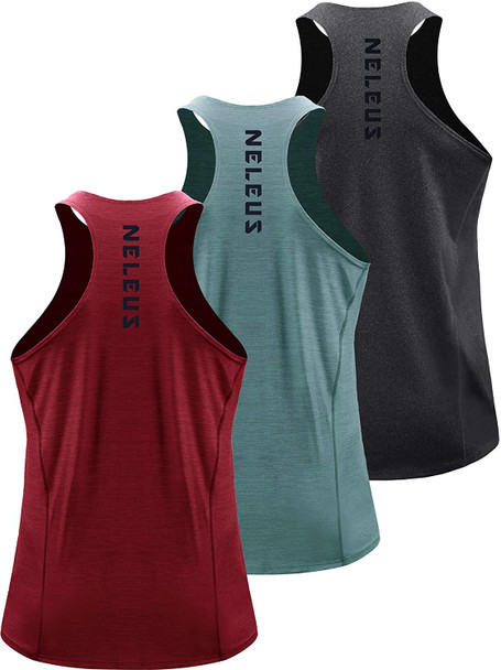 Men's 3 Pack Running Tank Top Dry Fit Y-Back Athletic Workout Tank Tops