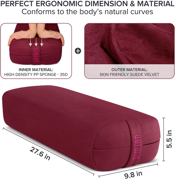 Pillow Premium Meditation Bolsters Supportive Rectangular