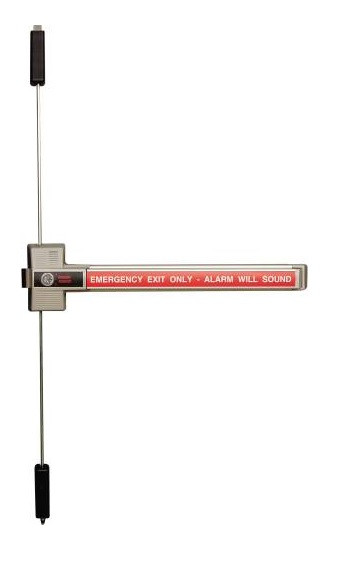 Commercial door alarm, battery alarmed, panic device