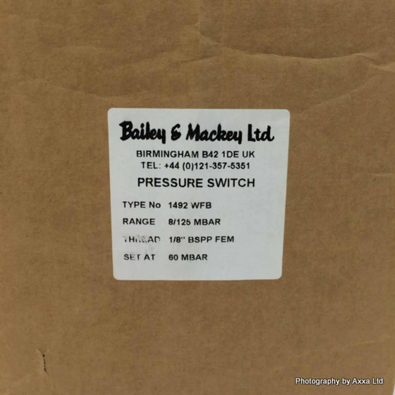 Pressure Switch 1492 Bailey & Mackey 1492 Axxa Motors & Motor Control