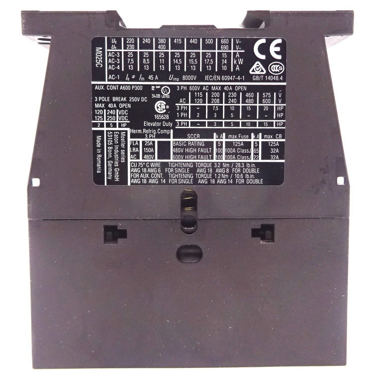 Eaton XTCF160G00TD Contattore IEC 24-27VDC 4 Poli 95A – Nuovo In Scatola - Foto 3