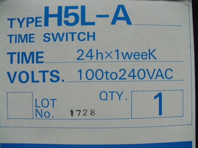 Timer H5L-A Omron 100-240VAC 24h x 1 week H5LA - Axxa - Motor