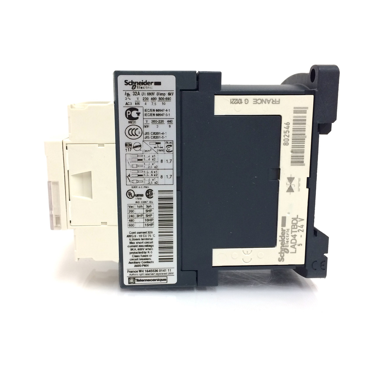 Schneider Electric LC1D18BD Contactor – 3-Phase, 3 NO, 24V DC Coil – In Stock USA