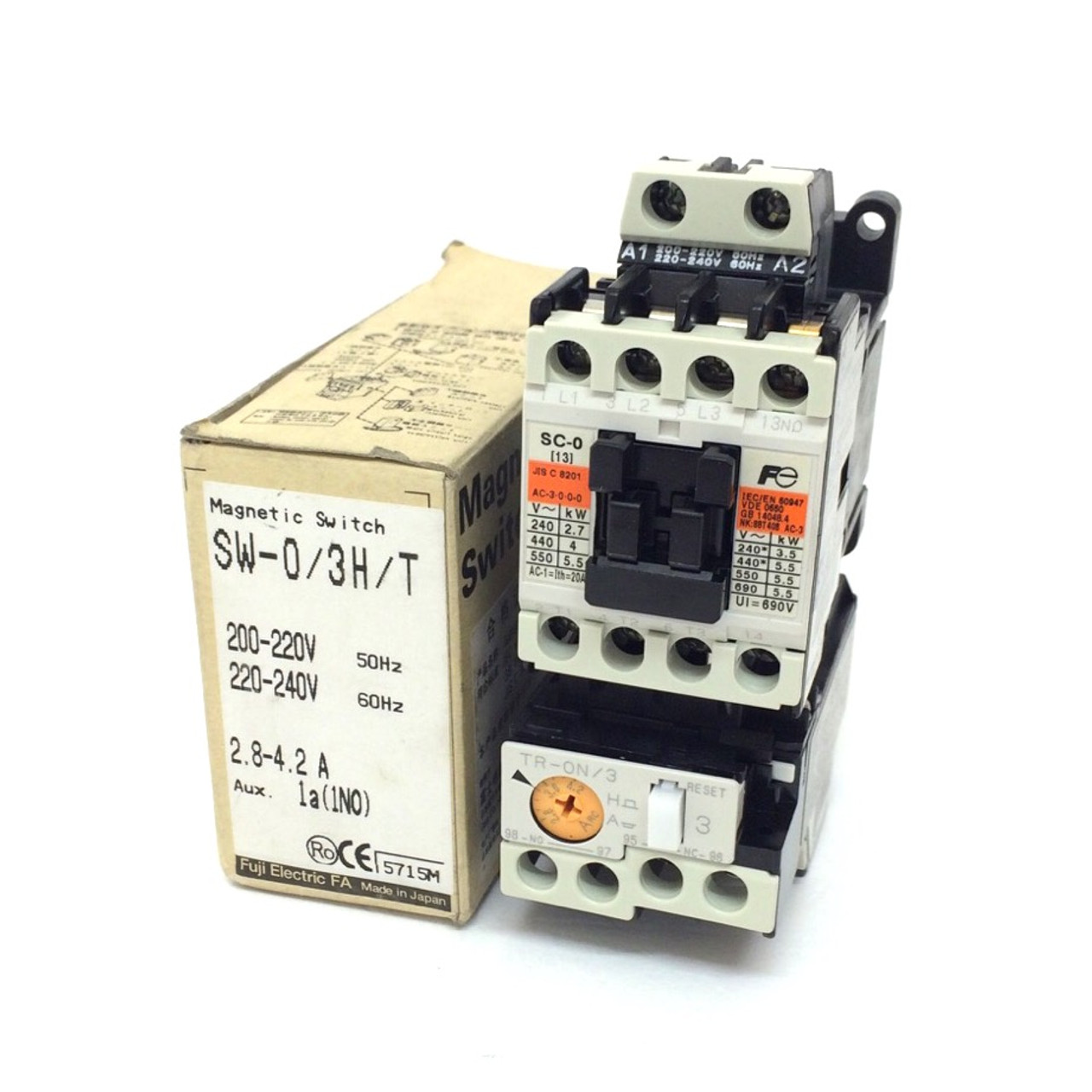 Magnetic Switch SW-0/3H/T-4.2A Fuji SC-0(13)-1a + TR-0N/3 - Axxa