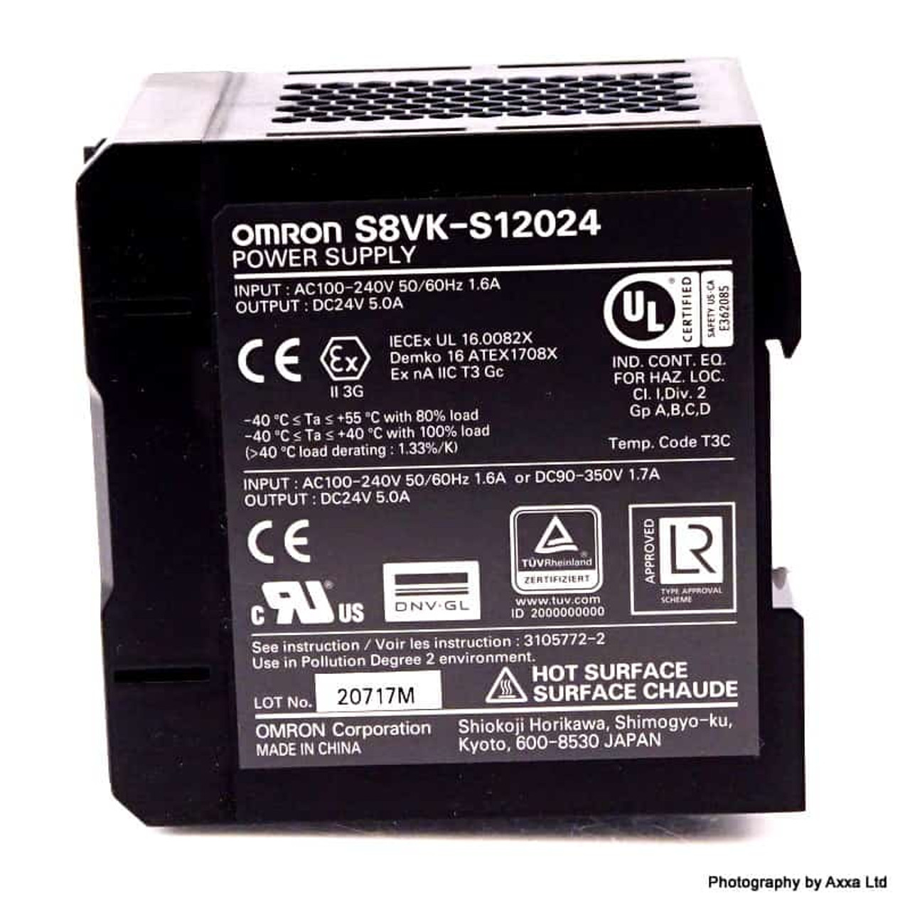 Power Supply S8VKS12024 Omron S8VK-S12024 - Axxa - Motors & Motor