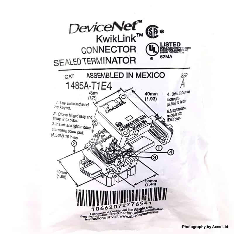 Devicenet KwikLink Connector Sealed Terminator 1485A-T1E4 Allen-Bradley ...