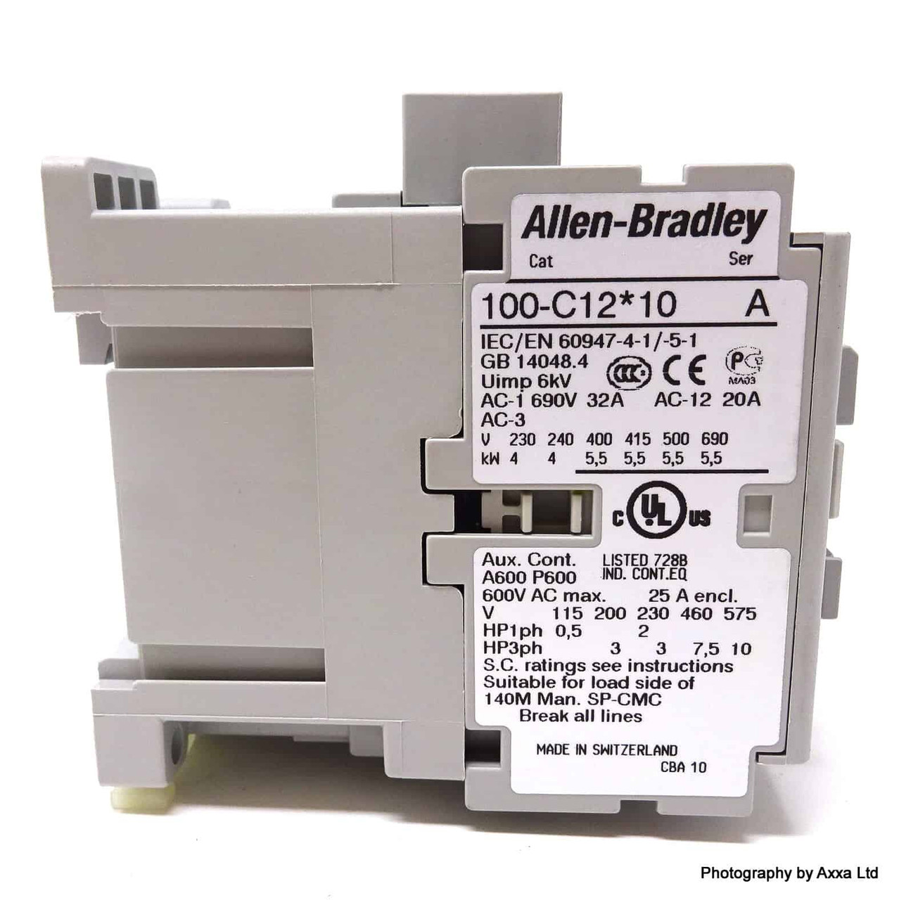 Contactor 100-C12D10 Allen Bradley 5.5kW 110VAC 100-C12D10 - Axxa ...