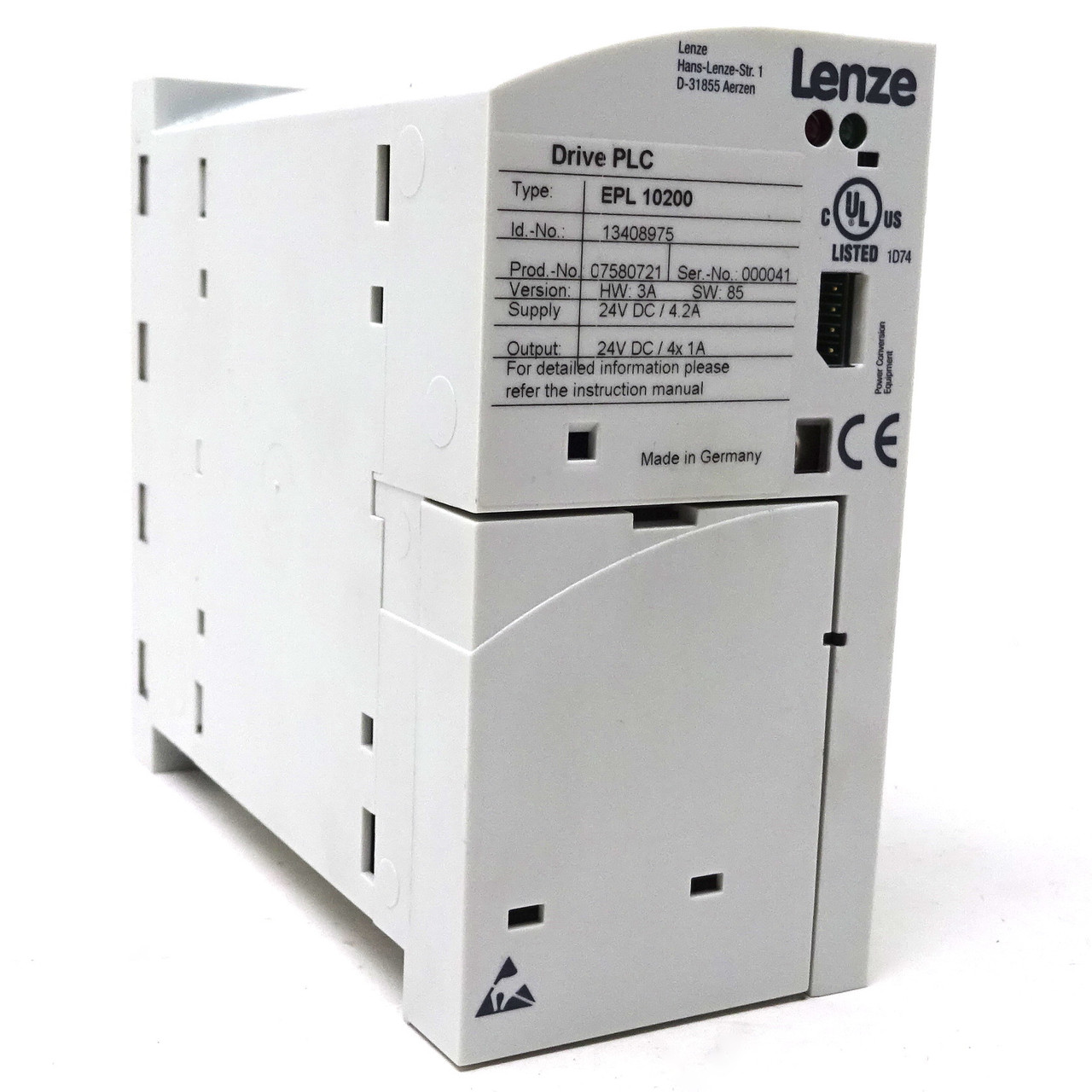 Drive PLC EPL-10200 Lenze 07580721 3A 85 24VDC 4.2A - Axxa - Motor