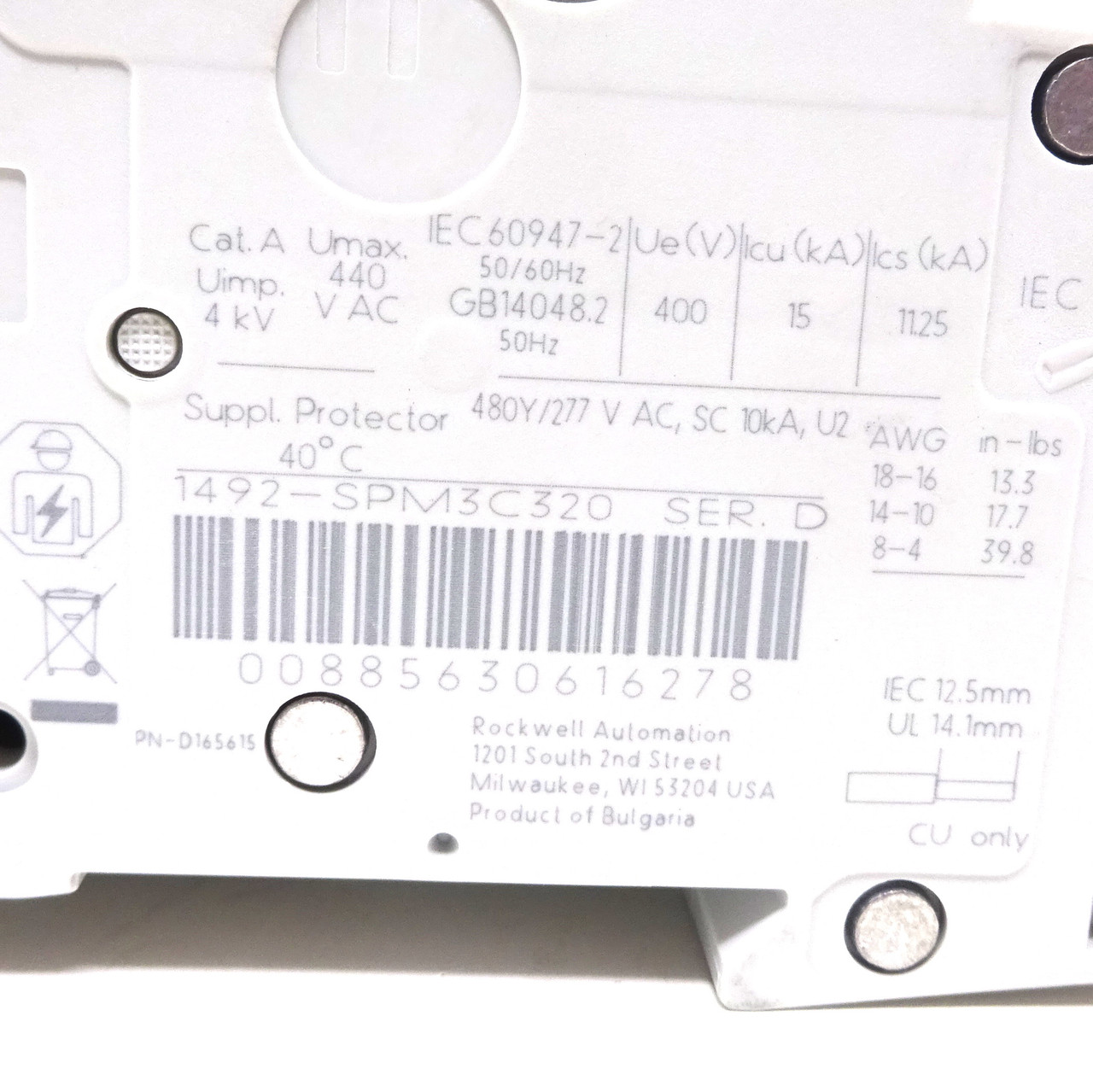 Mini Circuit Breaker 1492-SPM3C320 Allen-Bradley 32A - Axxa - Motor ...