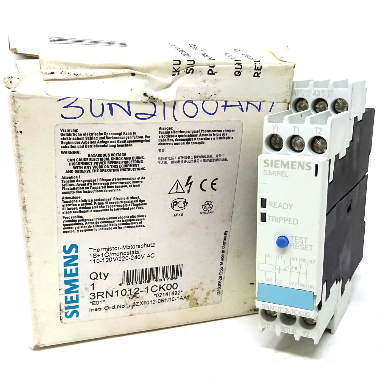 Thermistor Motor Protection Relay 3RN10121CK00 Siemens 3RN10121CK00 Axxa Motors & Motor Control
