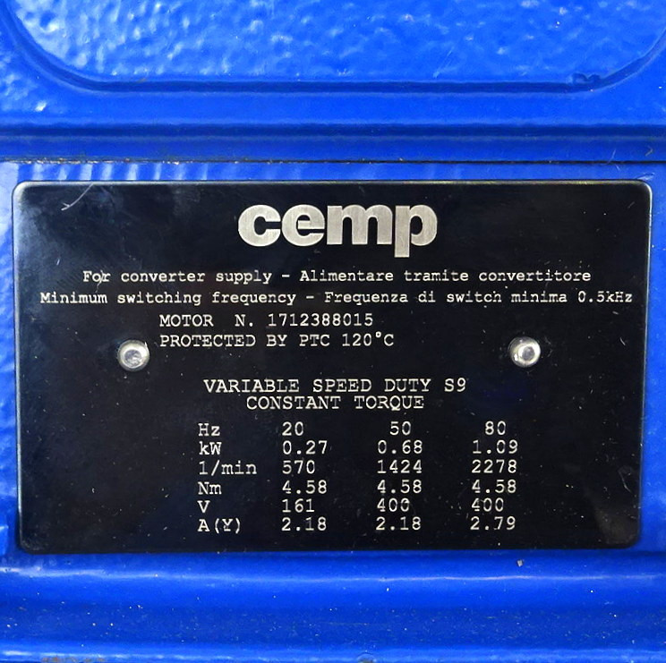 3Ph AC Motor AB75r-71B-4 CEMP 0.37kW 1390rpm ATEX S1 II2G *New* - Axxa ...
