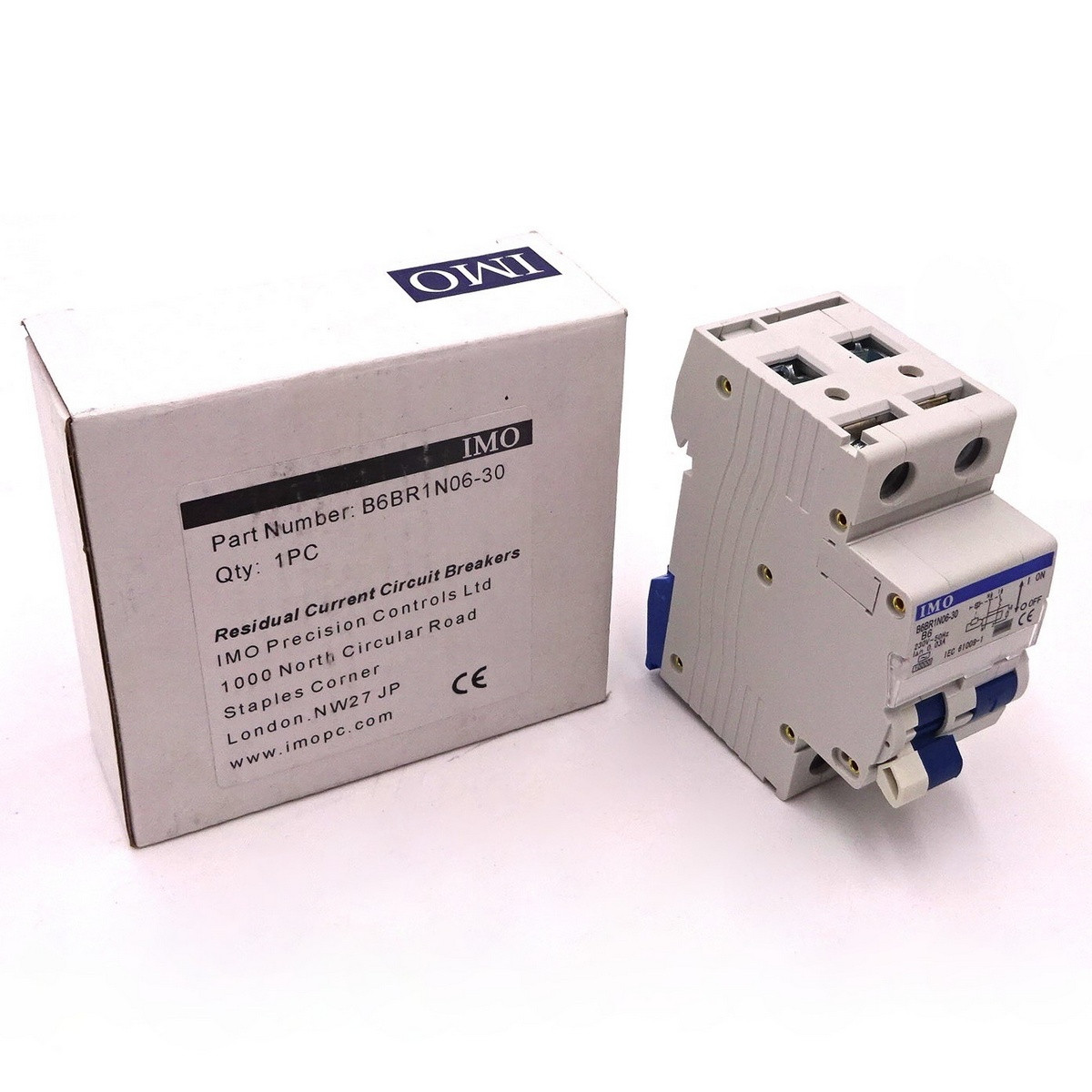 RCBO B6BR1N06-30 IMO 2Pole 6A B Curve - Axxa - Motor Control & Automation
