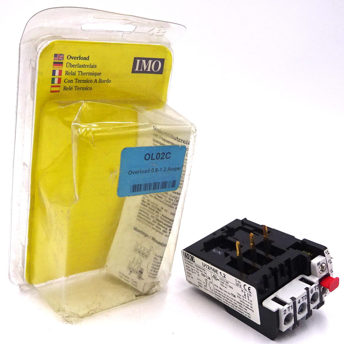Overload Relay U12/16E-1.2 IMO 0.8-1.2A OL02C - Axxa - Motor Control ...