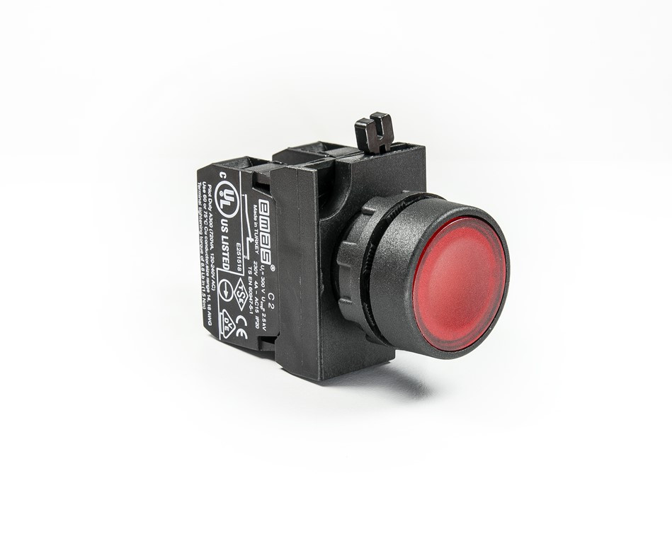 Push Button With Adapter Stop Red CP202DK EMAS - Axxa - Motor Control ...