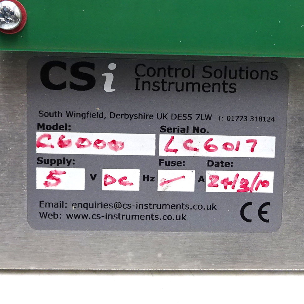 Panel C6000 Control Solutions Instruments 5VDC *New* - Axxa - Motor ...