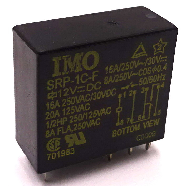 Power Relay SRP-1C-F IMO SPDT 12VDC 16A *New* - Axxa - Motor Control ...