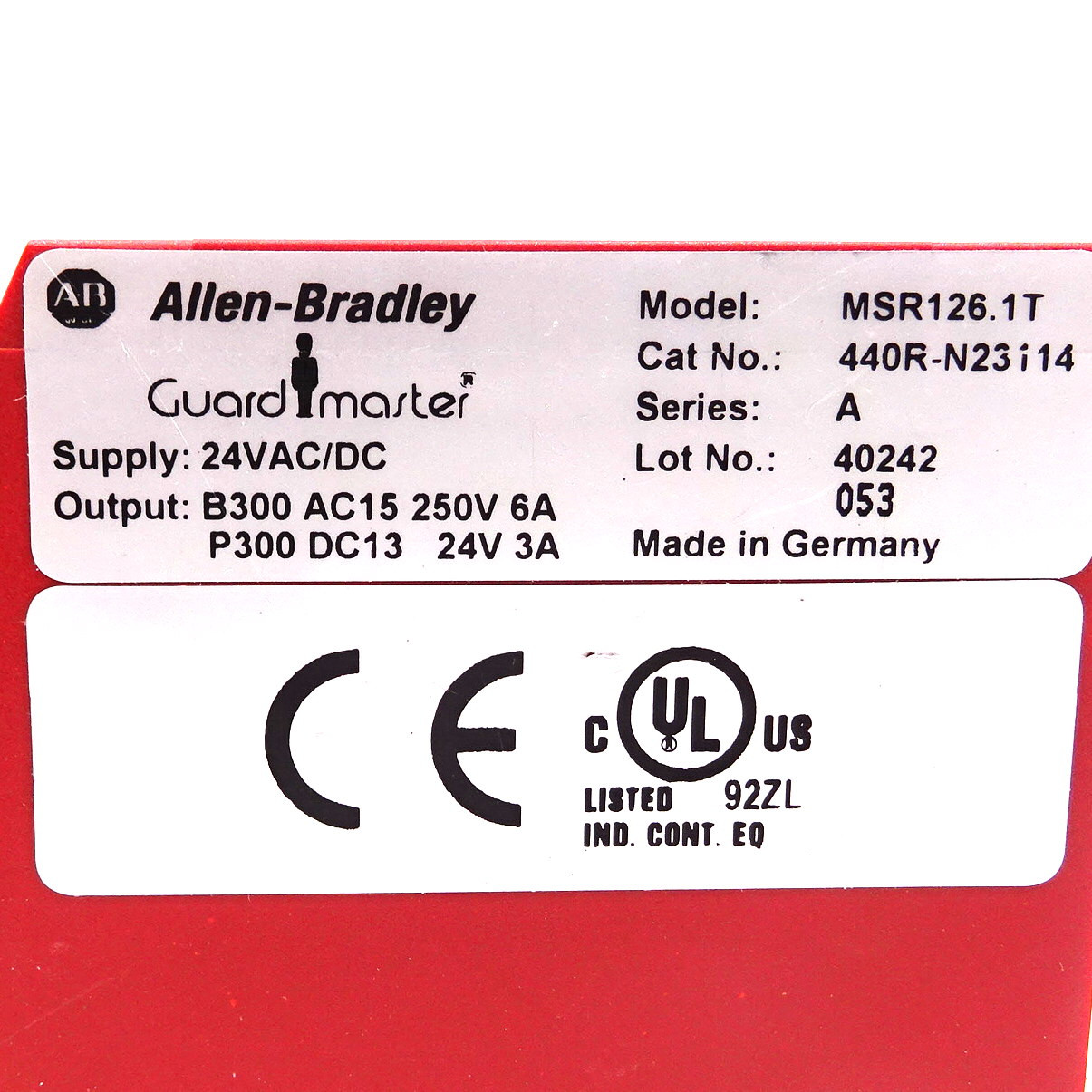 Interlock Switch MSR126.1T Allen-Bradley 24VDC 3A 440R-N23114 *Fitted ...